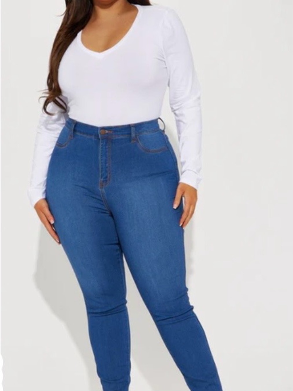 Fashion Nova Classic Blue High-Rise Skinny Jeans